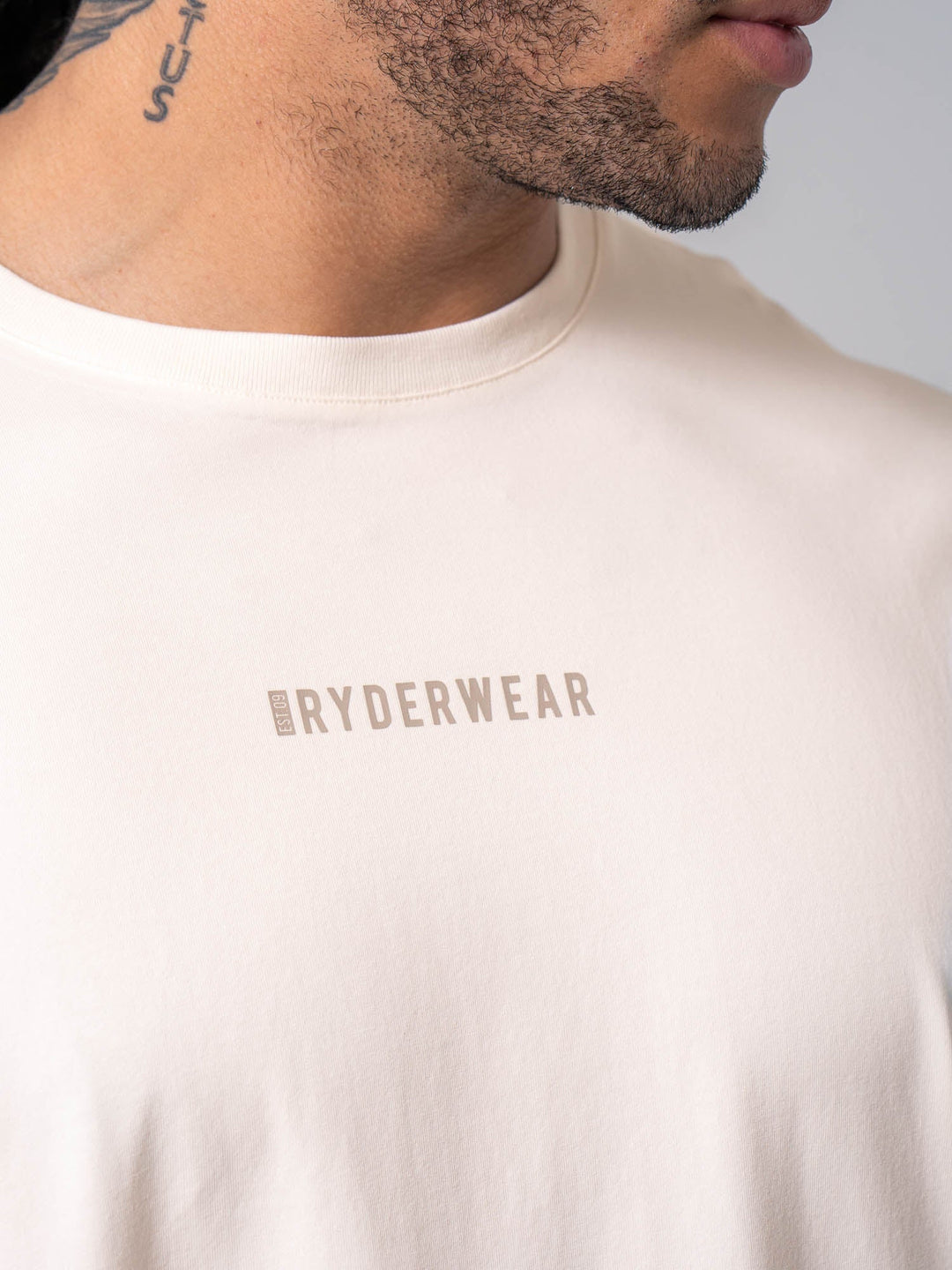 Pursuit Oversized T-shirt - Chalk Clothing Ryderwear 