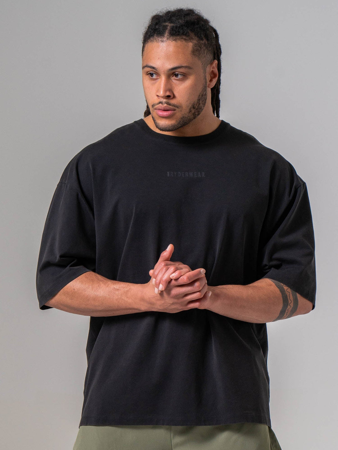 Pursuit Oversized T-shirt - Charcoal Clothing Ryderwear 