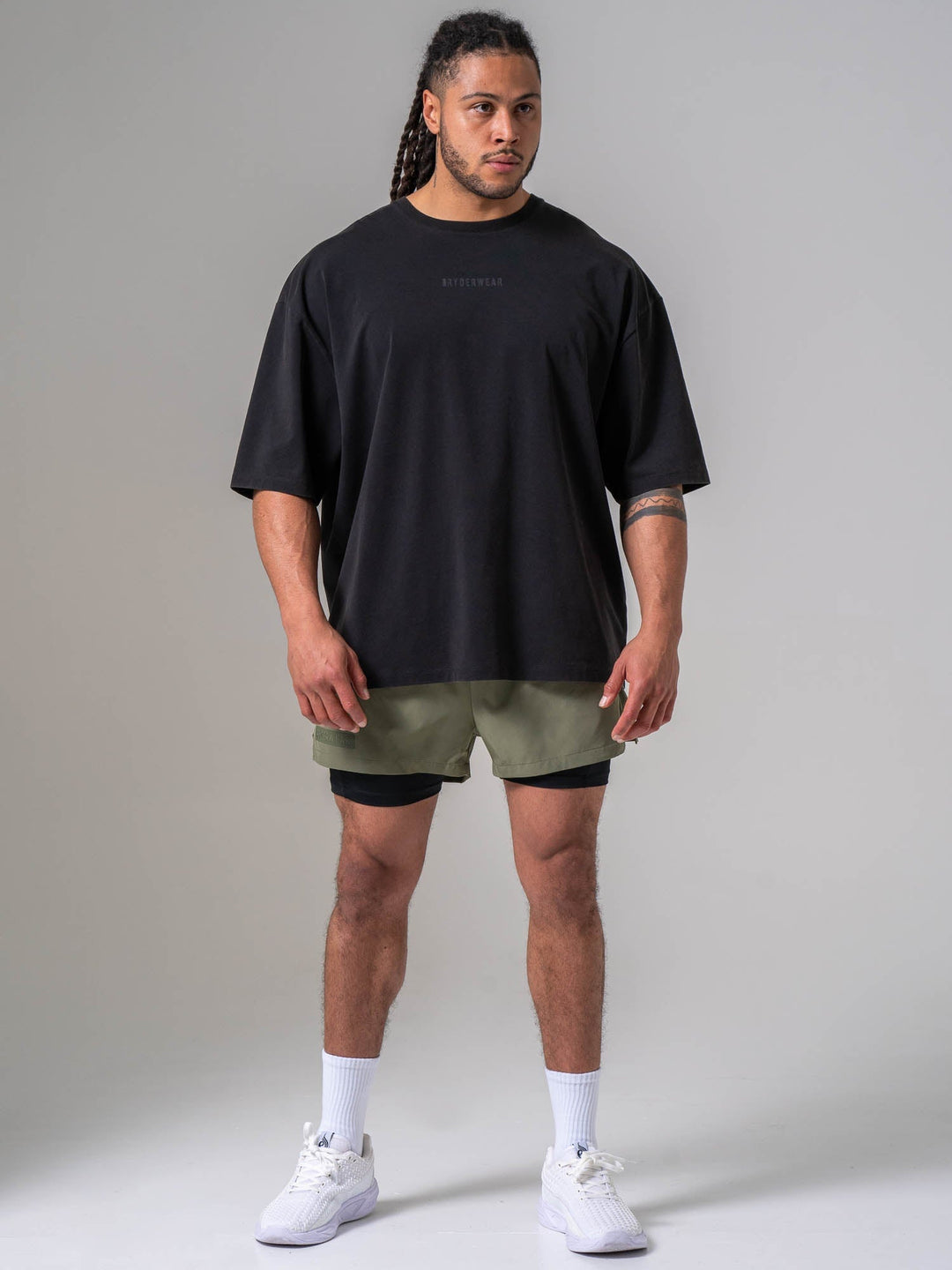 Pursuit Oversized T-shirt - Charcoal Clothing Ryderwear 