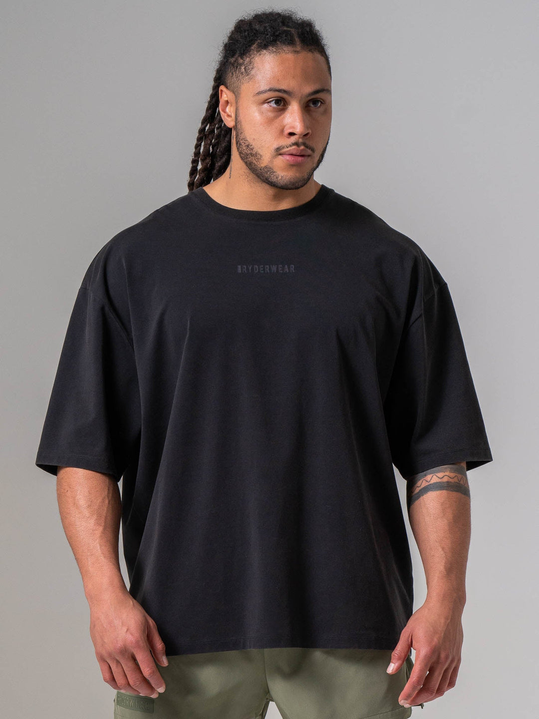 Pursuit Oversized T-shirt - Charcoal Clothing Ryderwear 