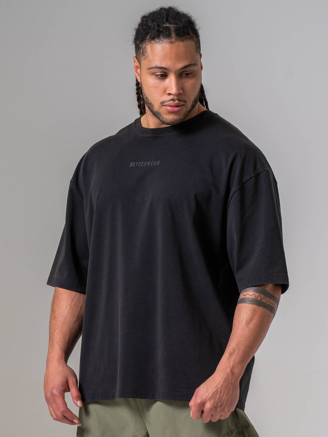 Pursuit Oversized T-shirt - Charcoal Clothing Ryderwear 