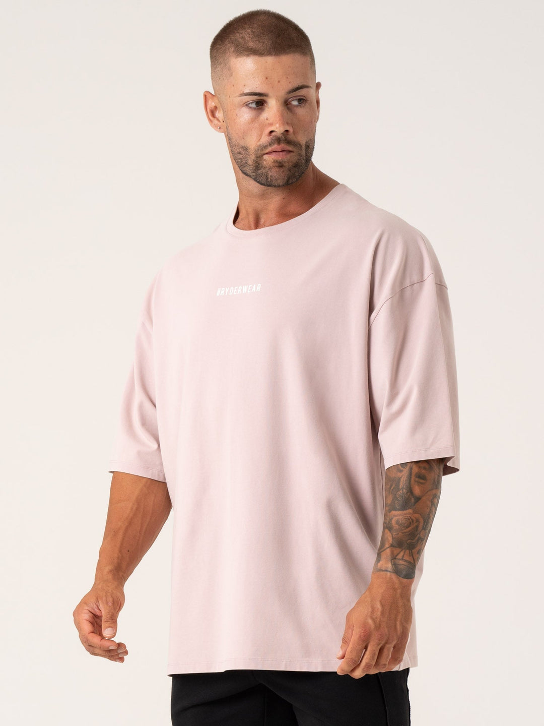 Pursuit Oversized T-Shirt - Cinder Stonewash Clothing Ryderwear