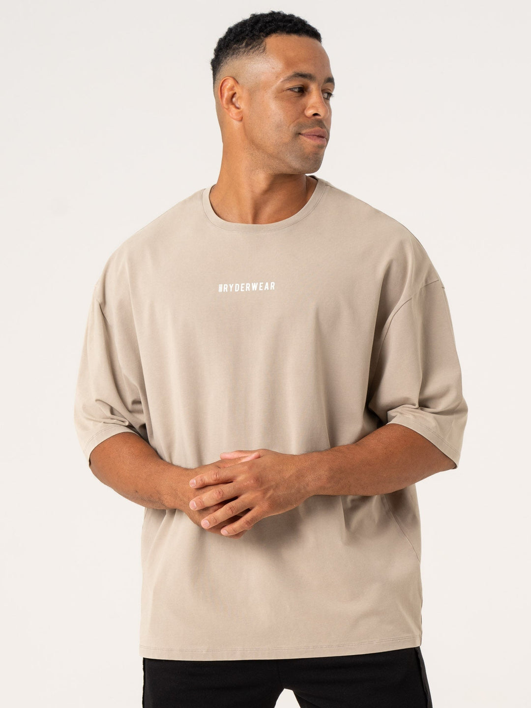 Pursuit Oversized T-Shirt - Taupe Stonewash Clothing Ryderwear
