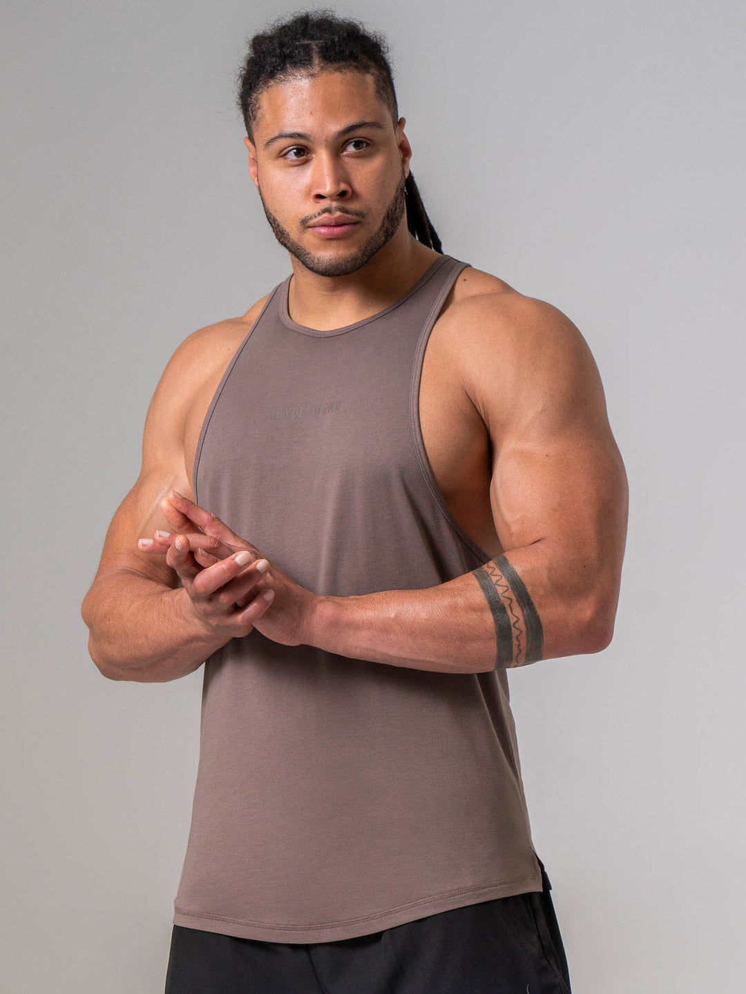 Pursuit Tank - Deep Taupe Clothing Ryderwear 