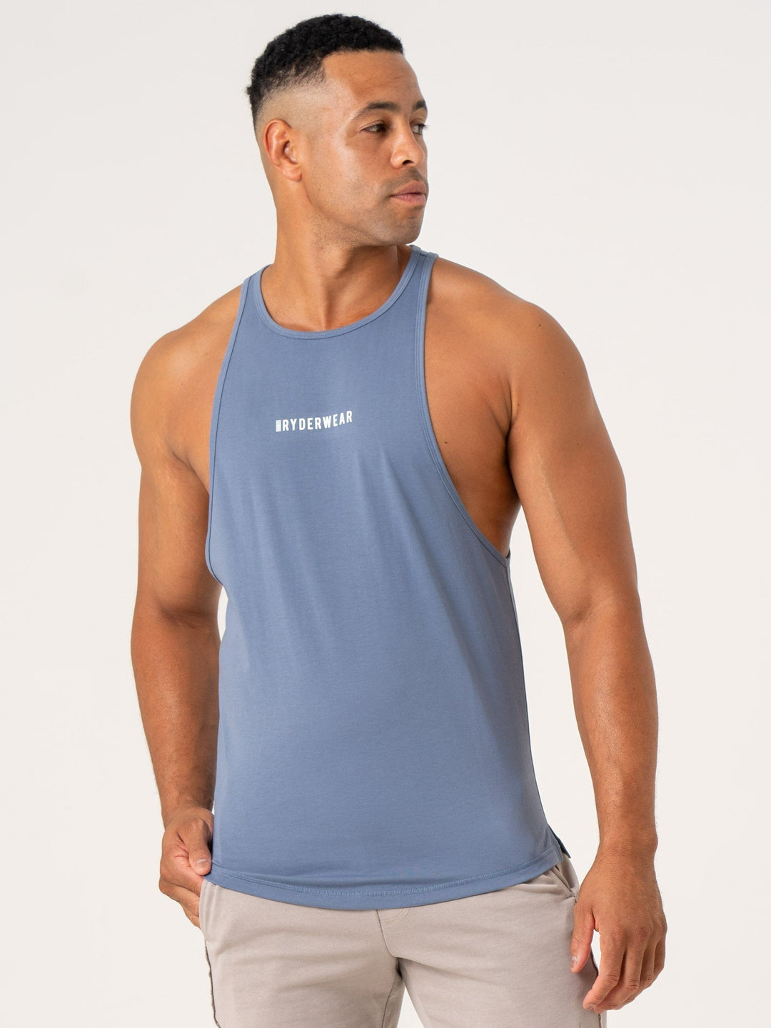 Pursuit Tank - Denim Blue Clothing Ryderwear