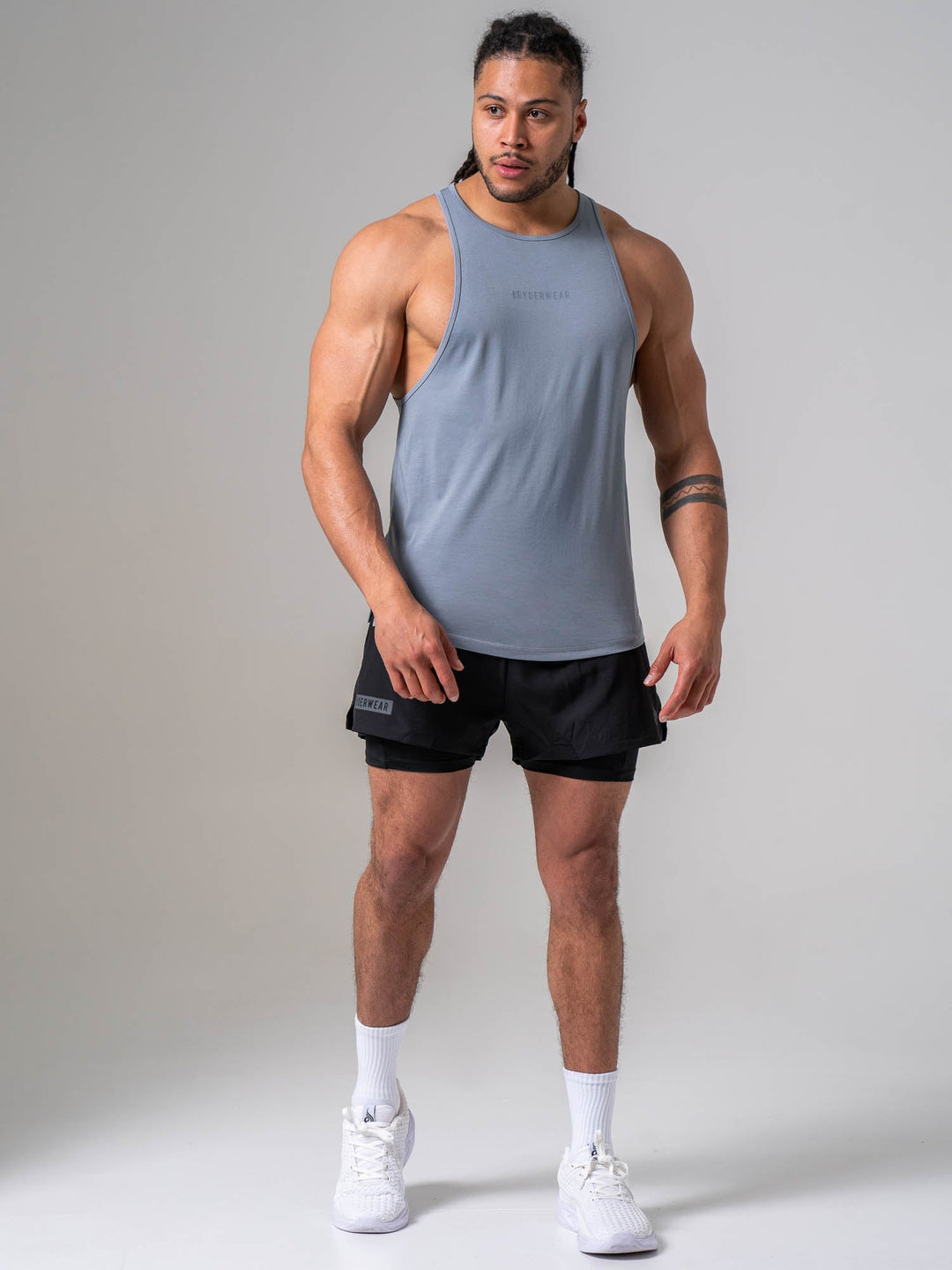 Pursuit Tank - Steel Blue Clothing Ryderwear 