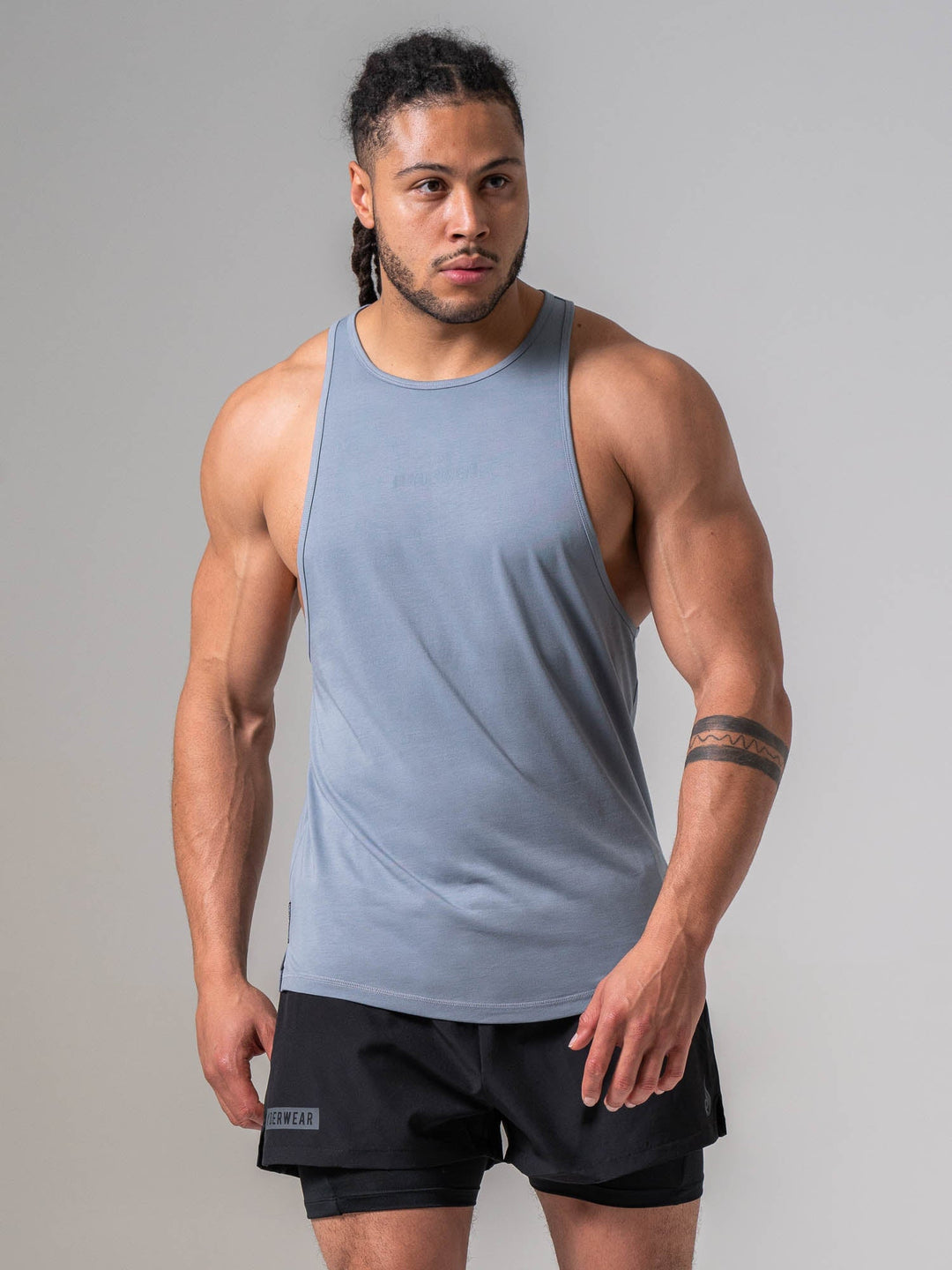 Pursuit Tank - Steel Blue Clothing Ryderwear 