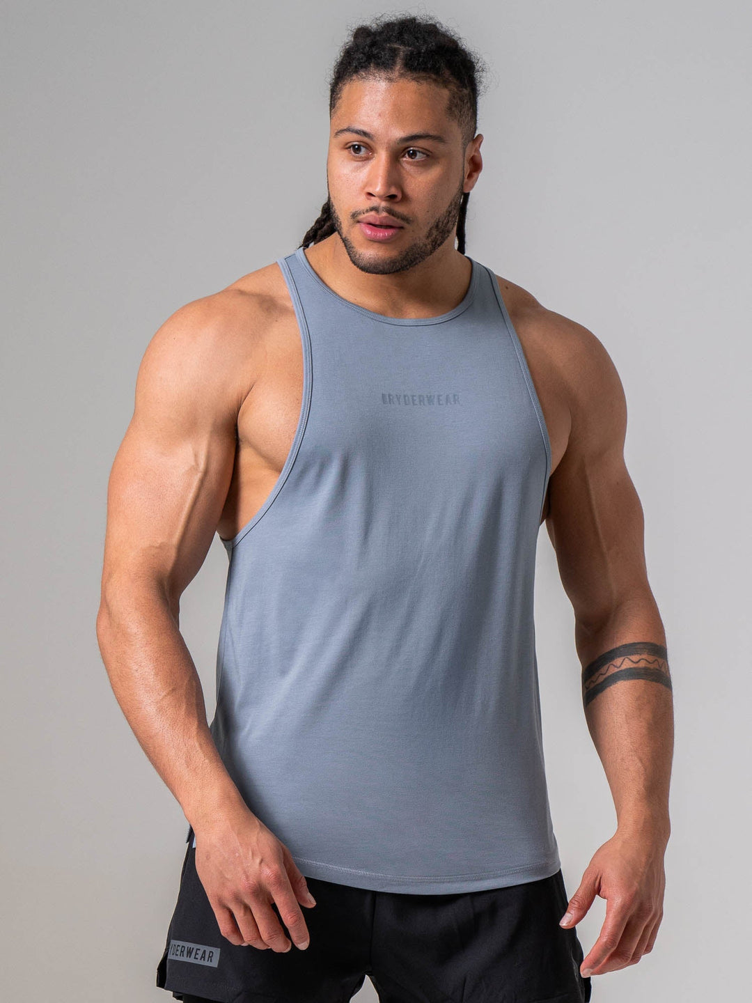Pursuit Tank - Steel Blue Clothing Ryderwear 