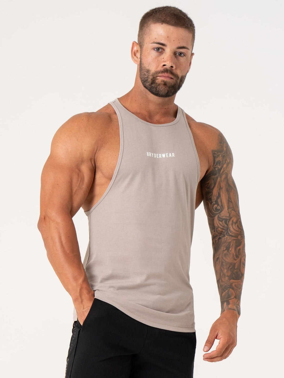 Pursuit Tank - Taupe Clothing Ryderwear