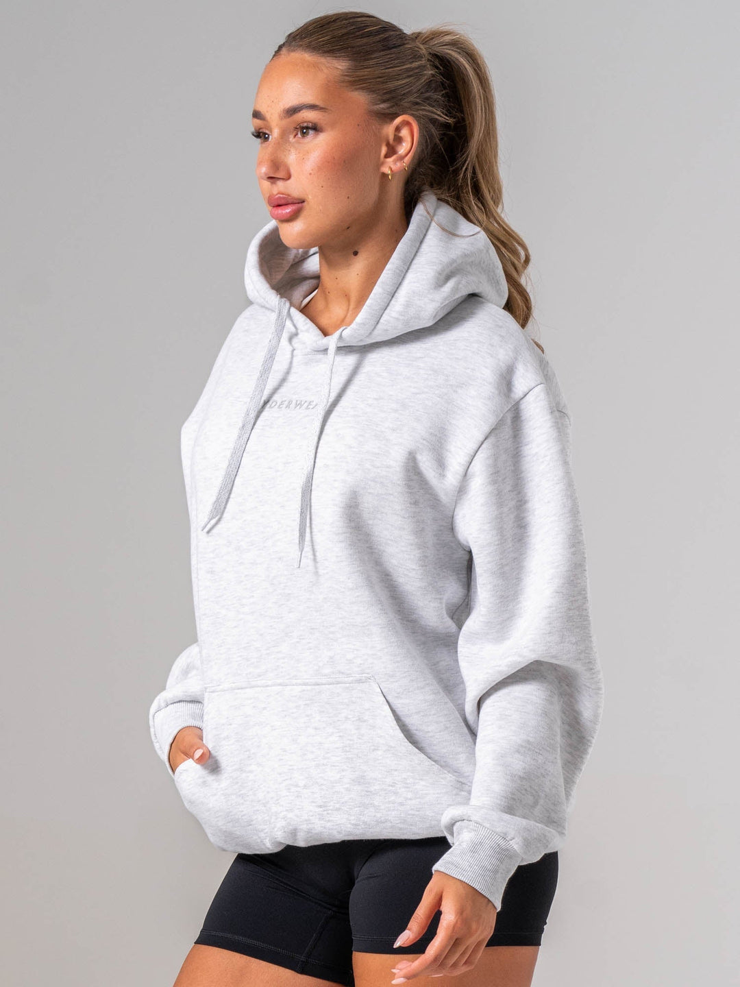 Ryderwear Essential Hoodie - Snow Marl Clothing Ryderwear 