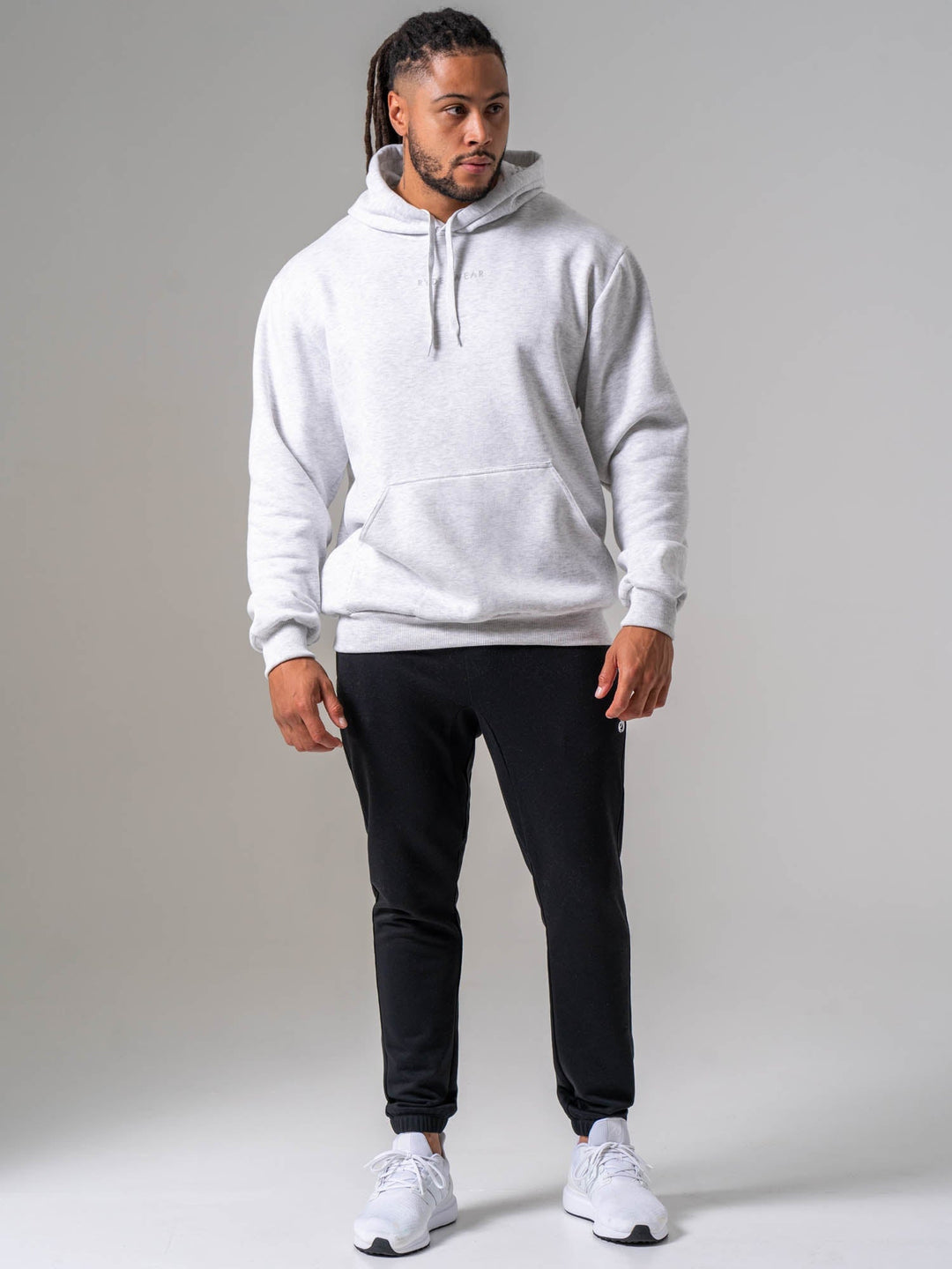 Ryderwear Essential Hoodie - Snow Marl Clothing Ryderwear 