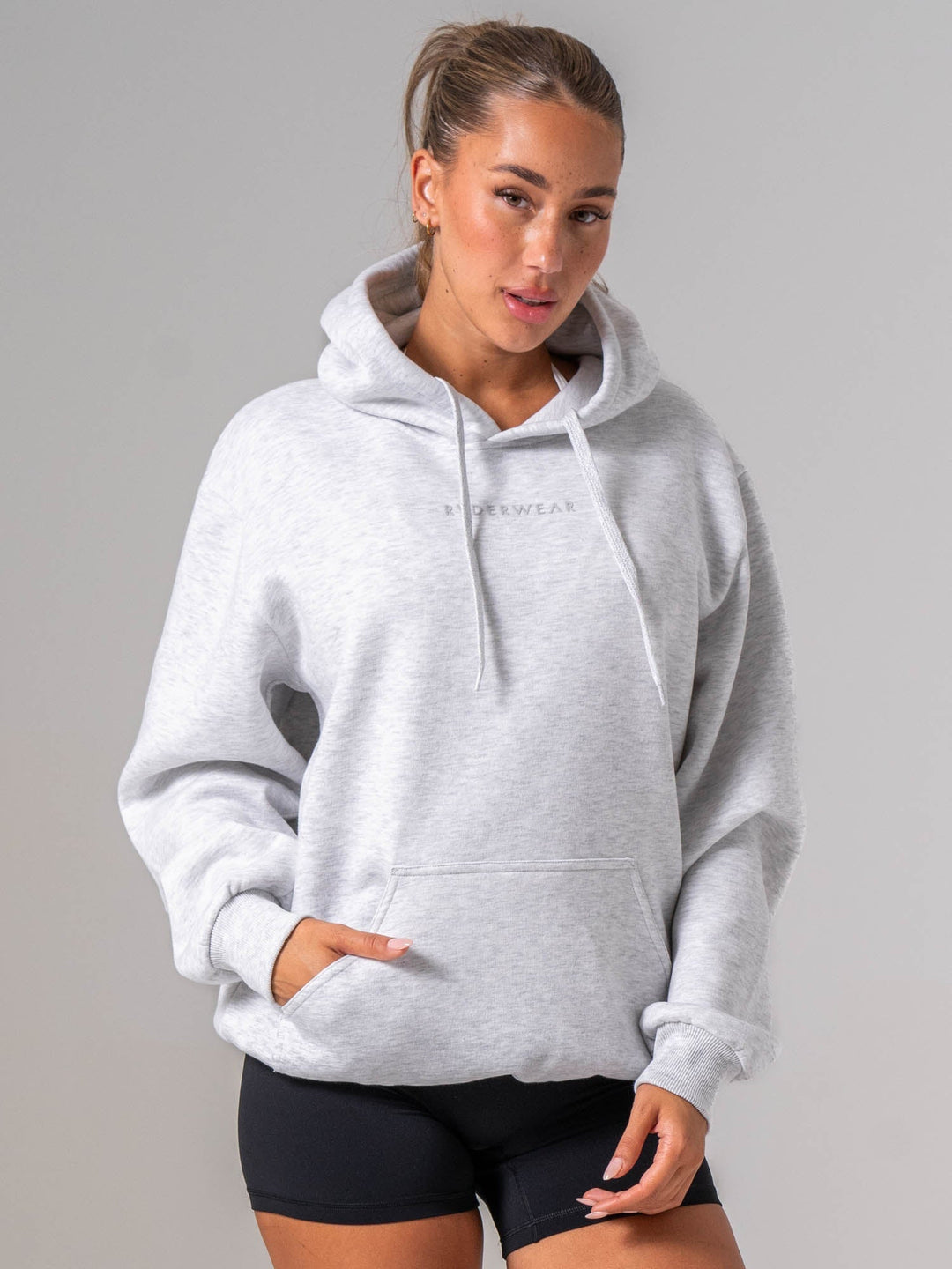Ryderwear Essential Hoodie - Snow Marl Clothing Ryderwear 