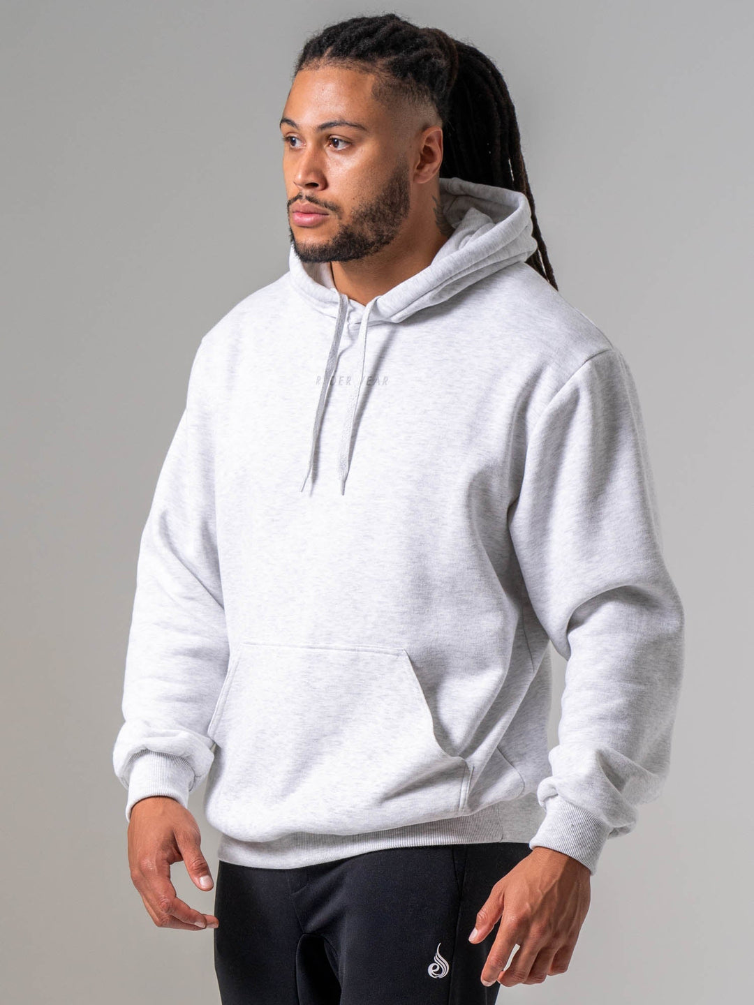 Ryderwear Essential Hoodie - Snow Marl Clothing Ryderwear 