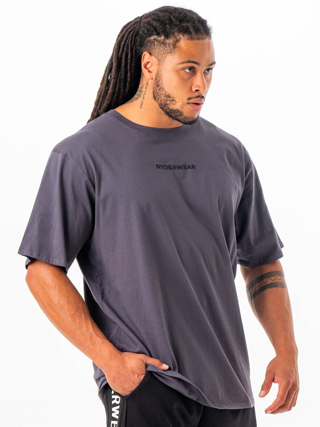 Ryderwear Oversized Tshirt - Charcoal Clothing Ryderwear 