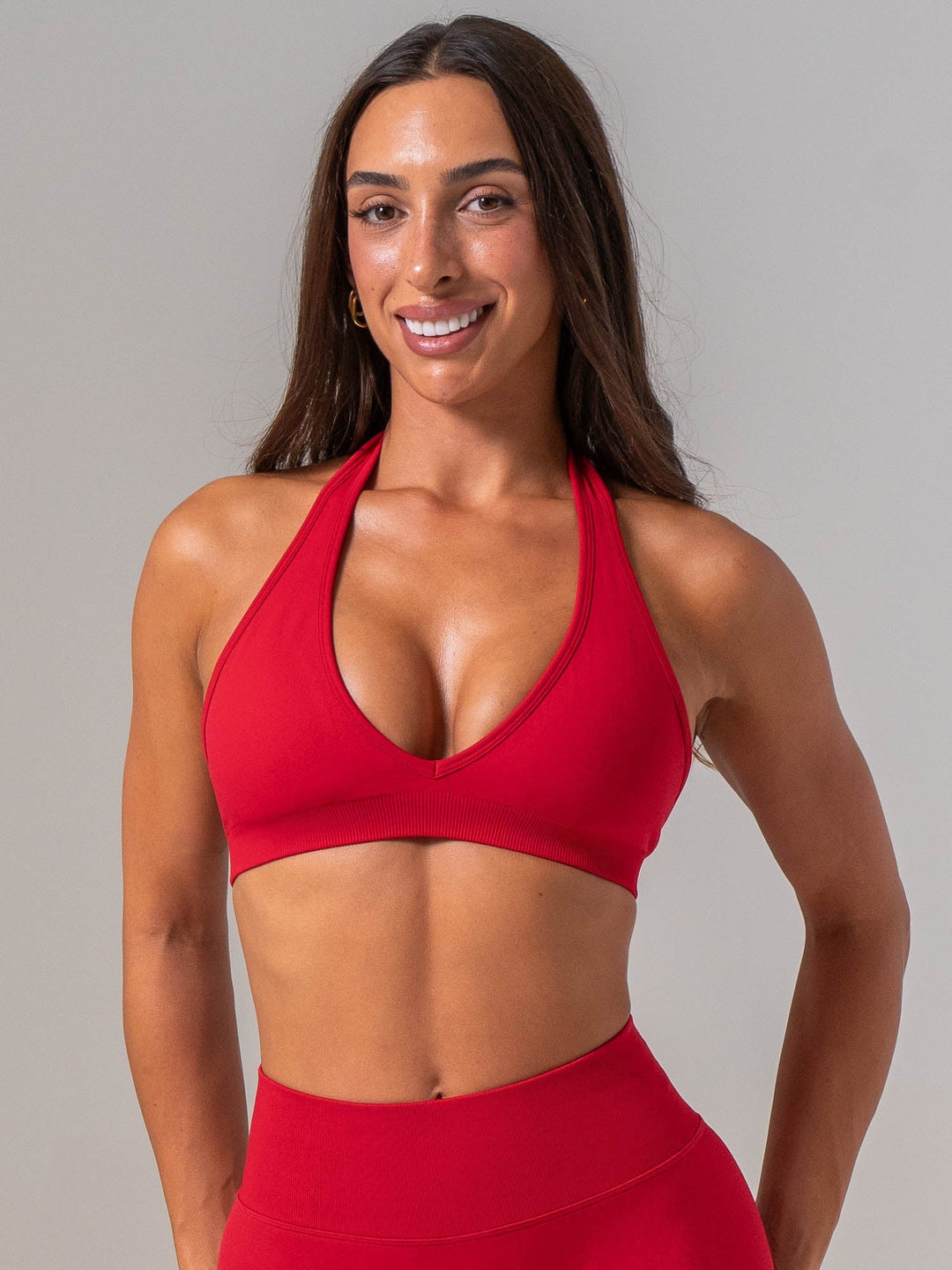 Sculpt Seamless Halter Bra - Cherry Clothing Ryderwear 