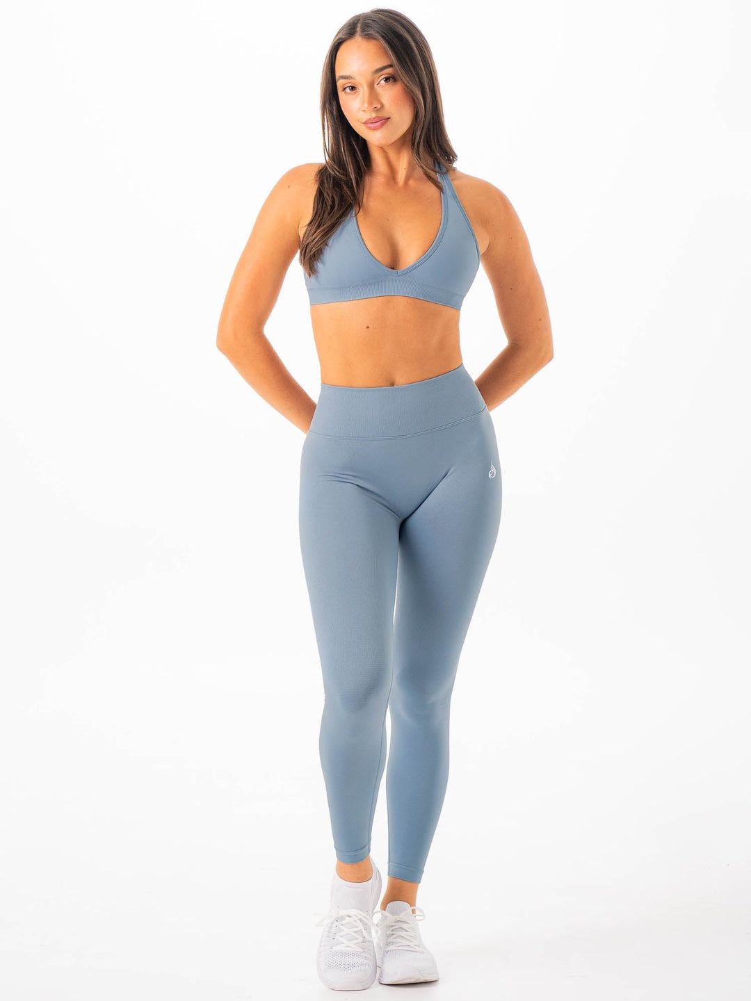 Sculpt Seamless Leggings - Steel Blue Clothing Ryderwear 