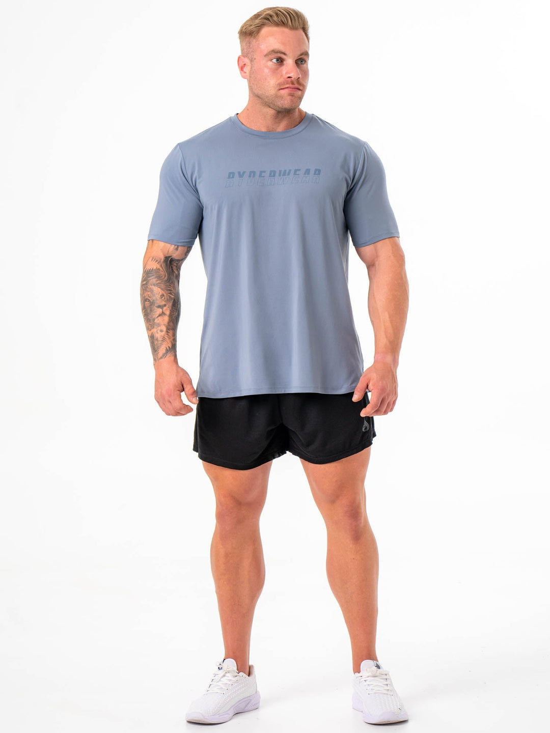 Soft Tech Regular T-Shirt - Denim Blue Clothing Ryderwear 