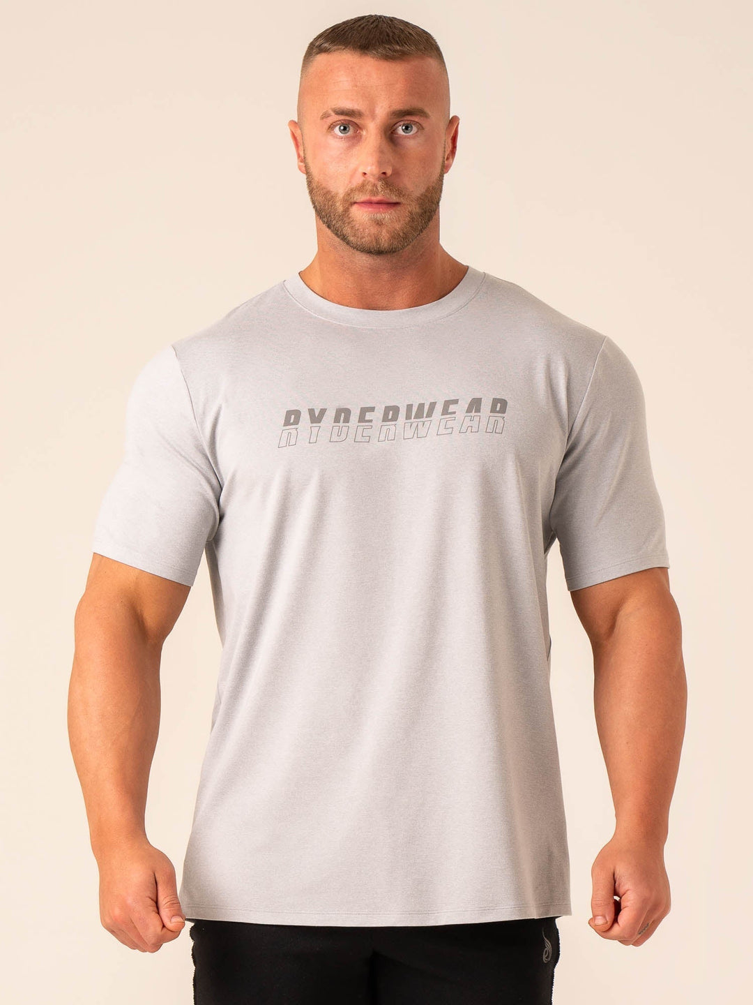Soft Tech T-Shirt - Grey Marl Clothing Ryderwear 