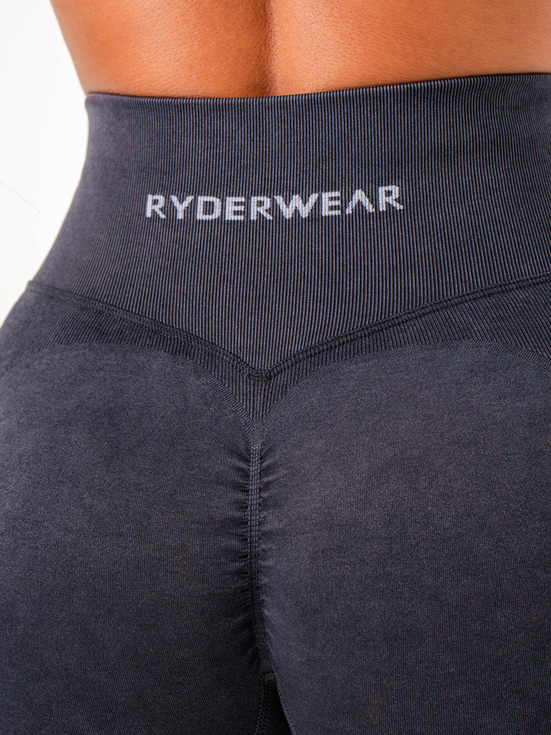 Stonewash Scrunch Seamless Shorts - Black Stonewash Clothing Ryderwear 