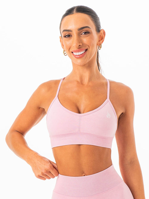 Stonewash Seamless Sports Bra Blush Stonewash