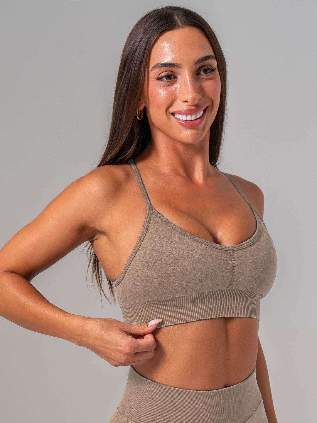 Stonewash Seamless Sports Bra - Chai Clothing Ryderwear 
