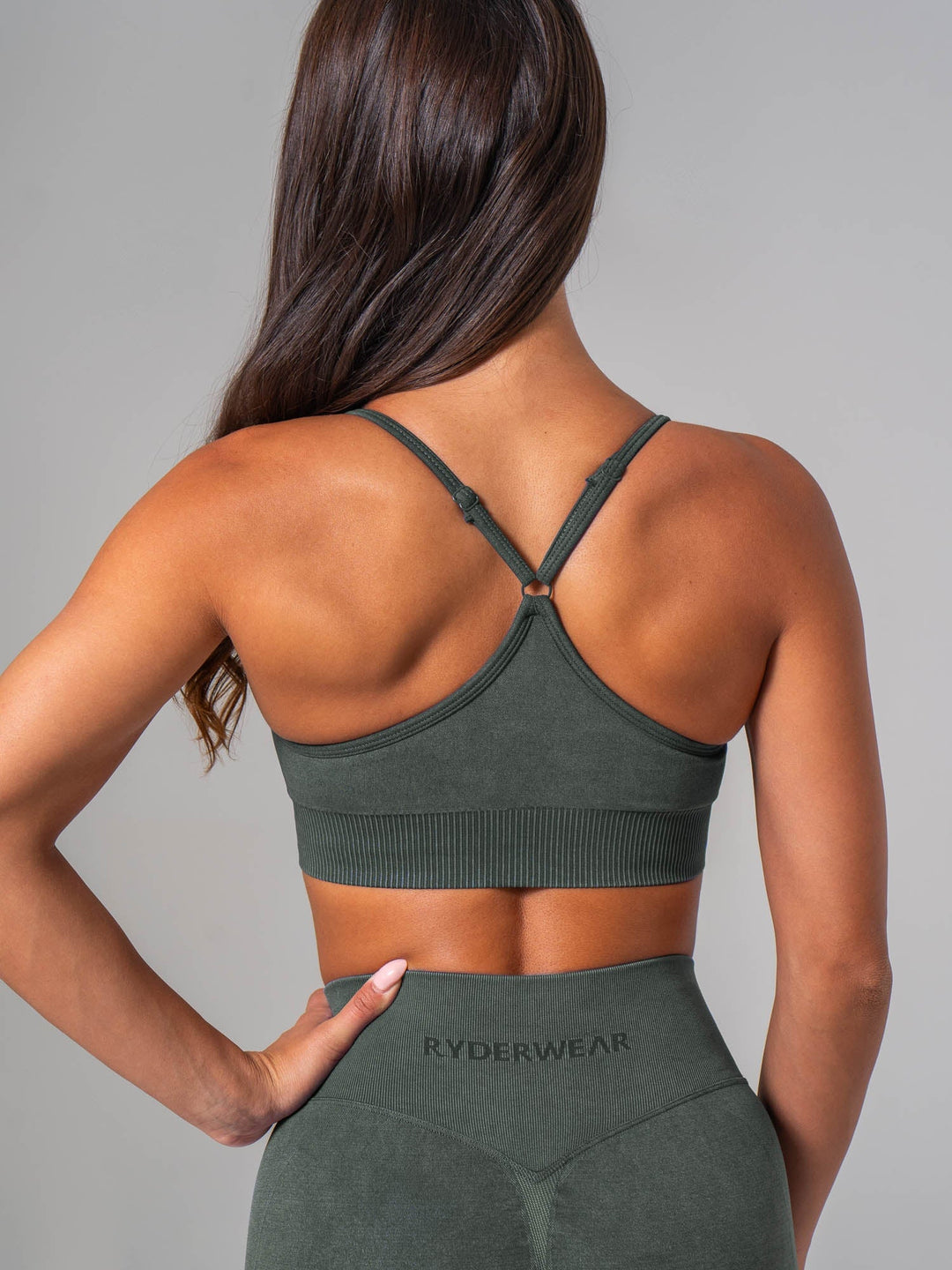 Stonewash Seamless Sports Bra - Evergreen Clothing Ryderwear 