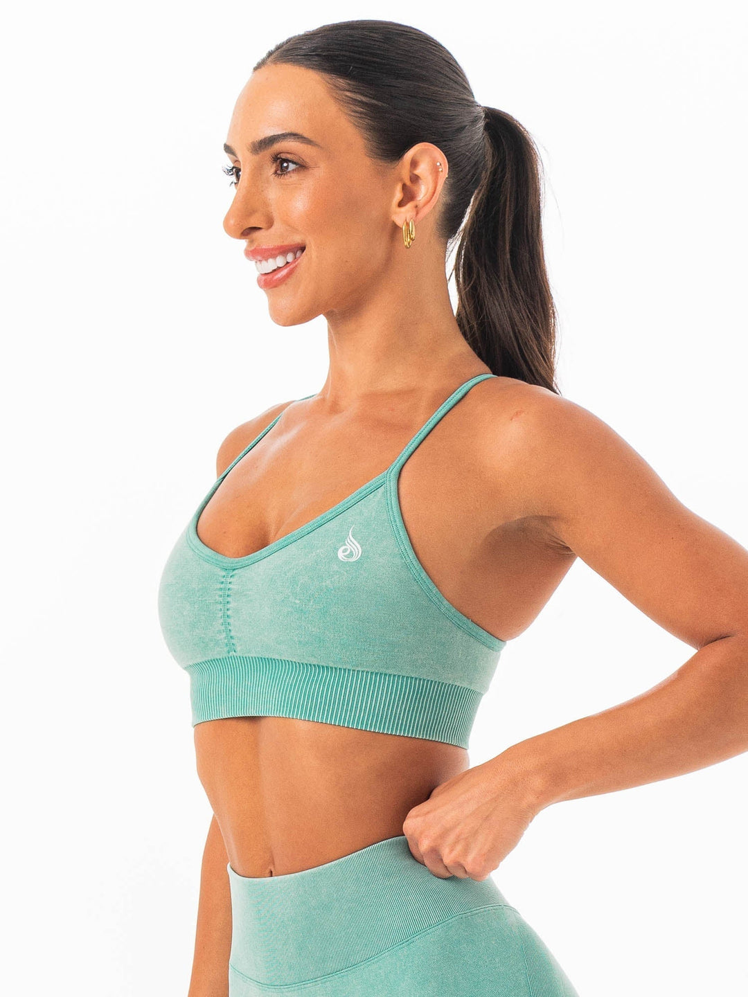 Stonewash Seamless Sports Bra - Fern Stonewash Clothing Ryderwear 