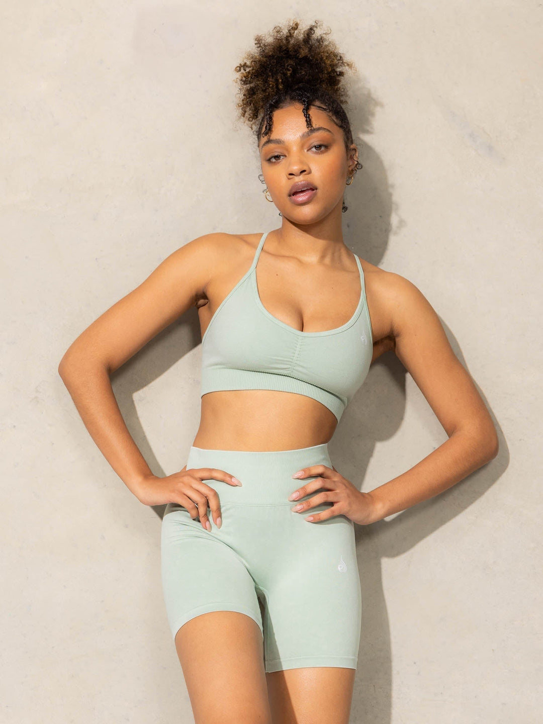 Stonewash Seamless Sports Bra - Mint Stonewash Clothing Ryderwear