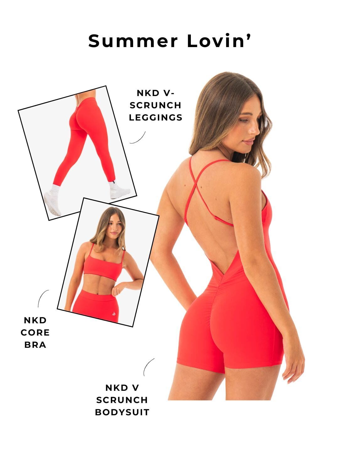 Summer Lovin' Set - Bodysuit • Sports Bra • Leggings Ryderwear 