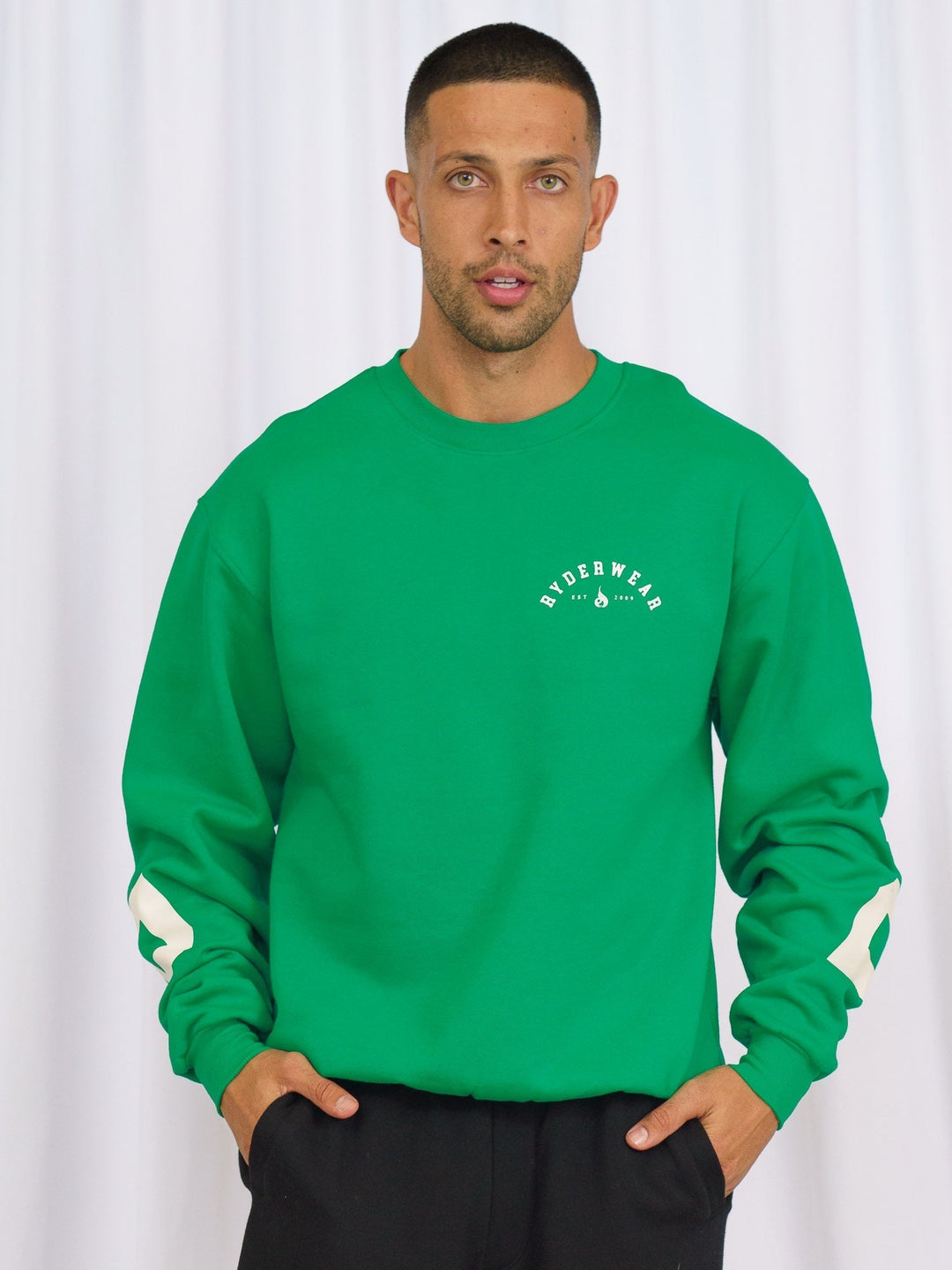 Unisex Collegiate Sweater - Green Clothing Ryderwear 