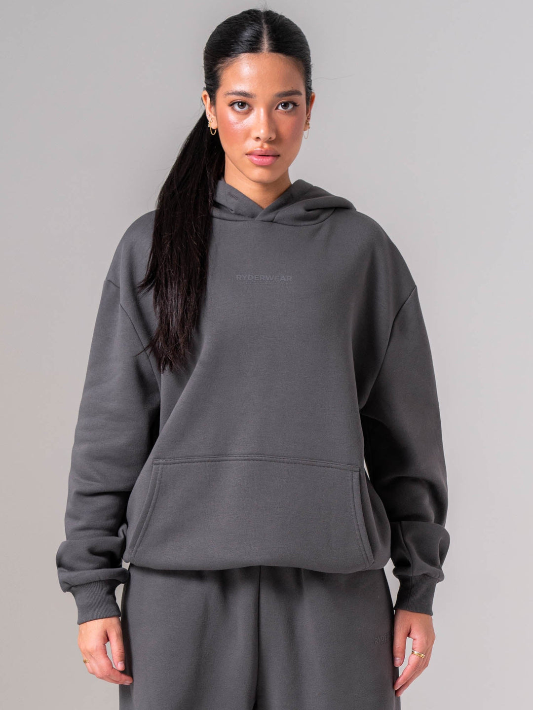 Unisex Fleece Hoodie - Charcoal Clothing Ryderwear 
