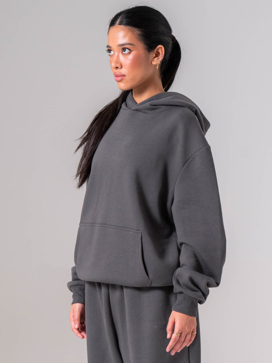 Unisex Fleece Hoodie - Charcoal Clothing Ryderwear 