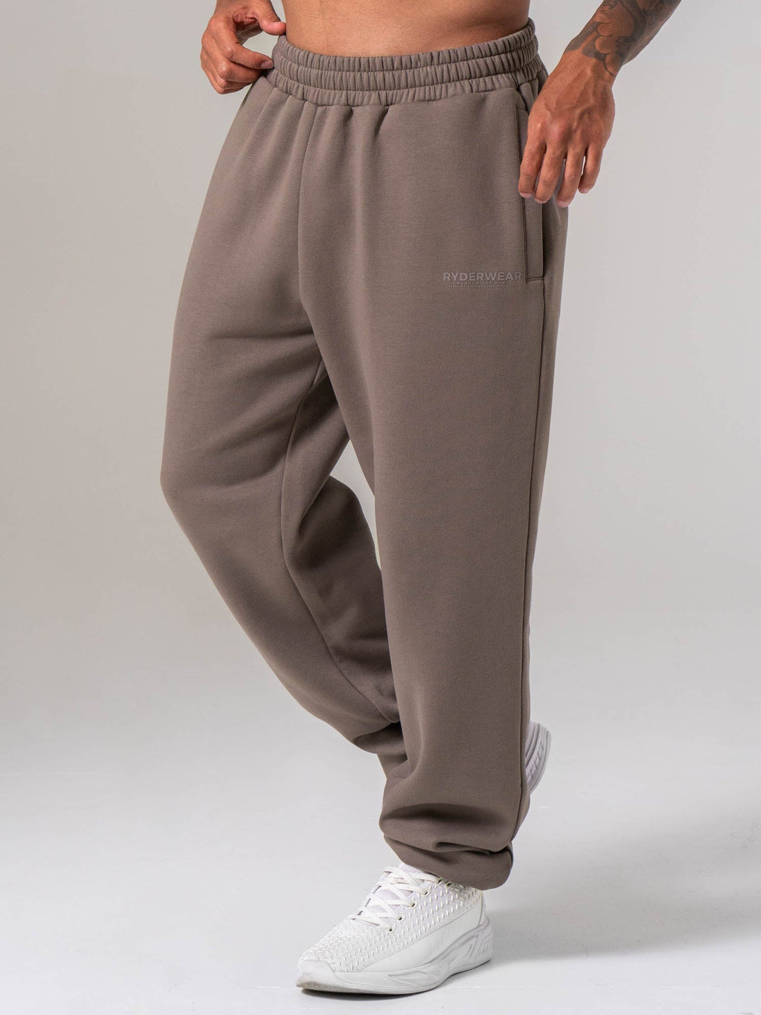 Unisex Fleece Track Pant - Deep Taupe Clothing Ryderwear 