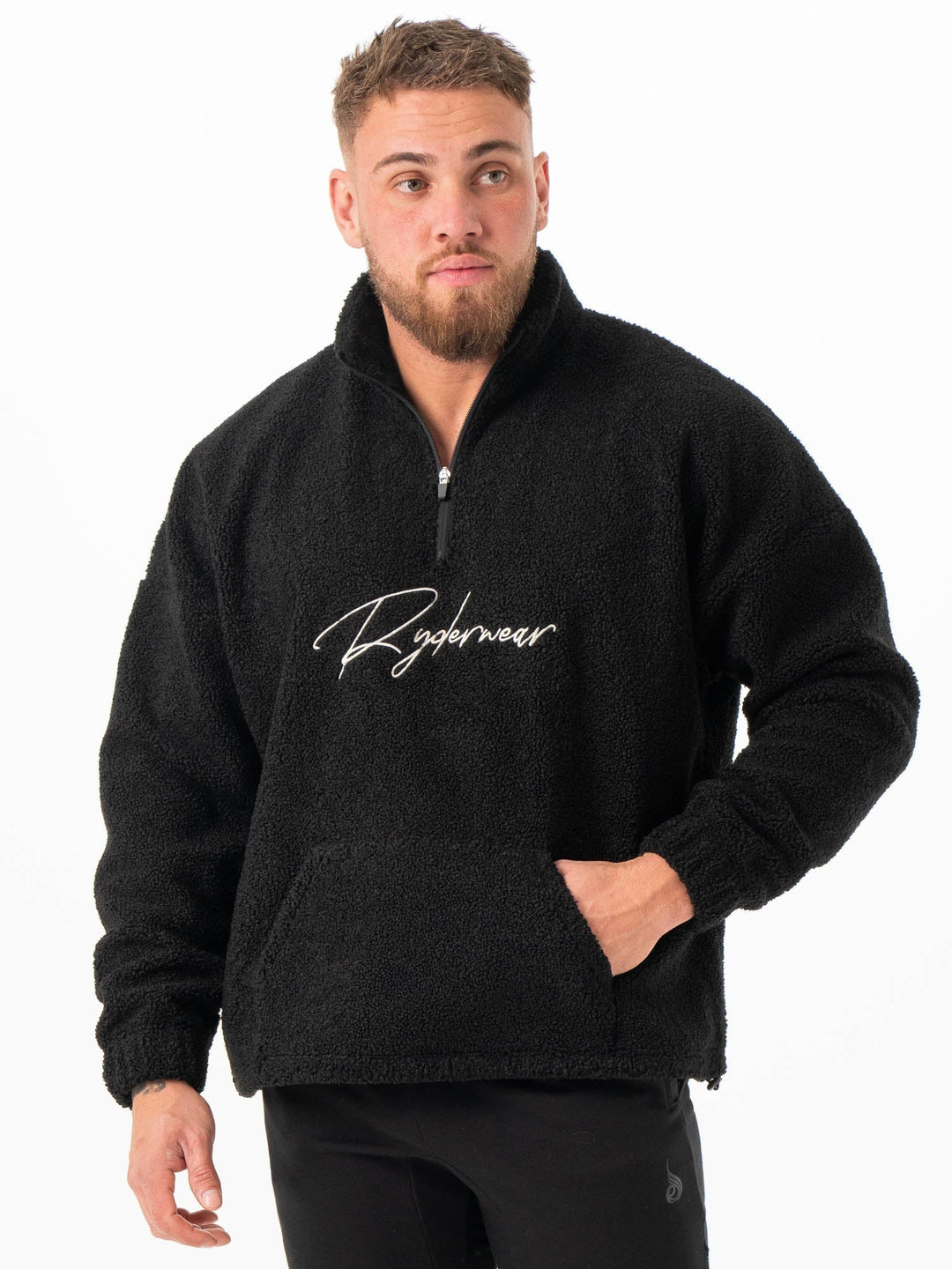 Unisex Teddy Jumper - Black Clothing Ryderwear 