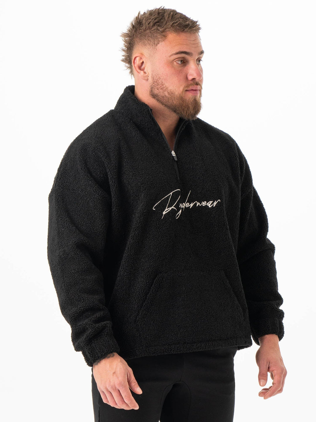 Unisex Teddy Jumper - Black Clothing Ryderwear 