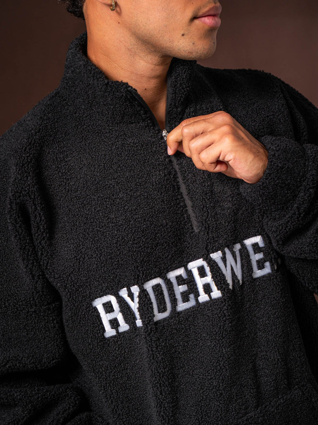 Unisex Teddy Jumper - Black Clothing Ryderwear 