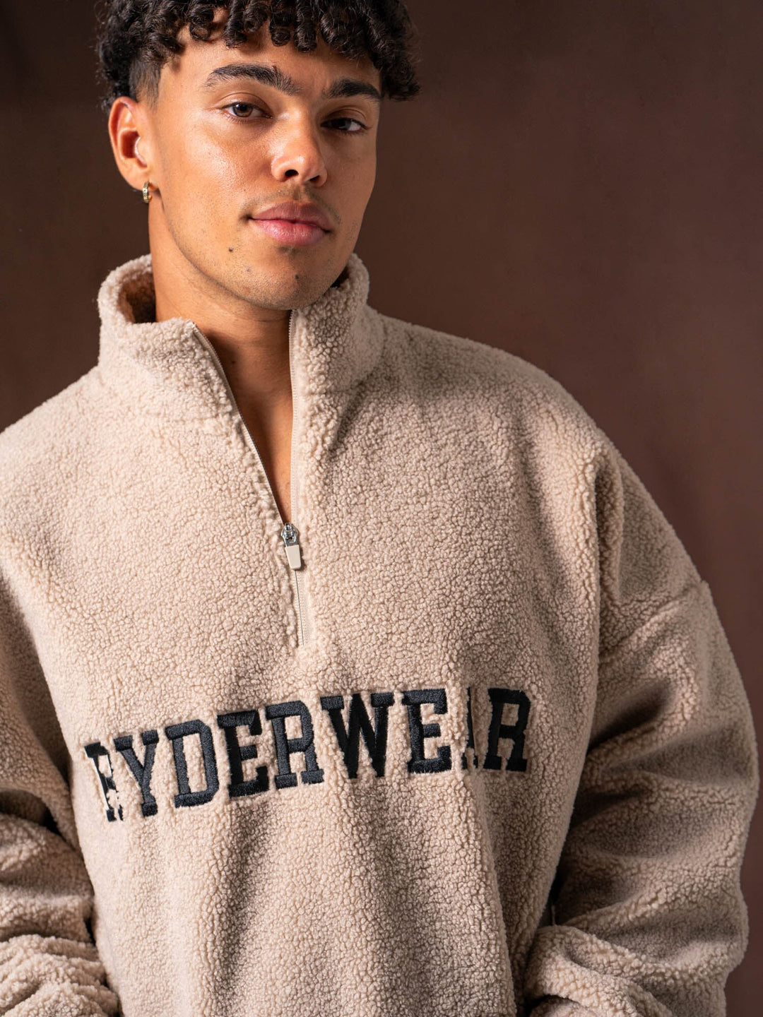 Unisex Teddy Jumper - Taupe Clothing Ryderwear 