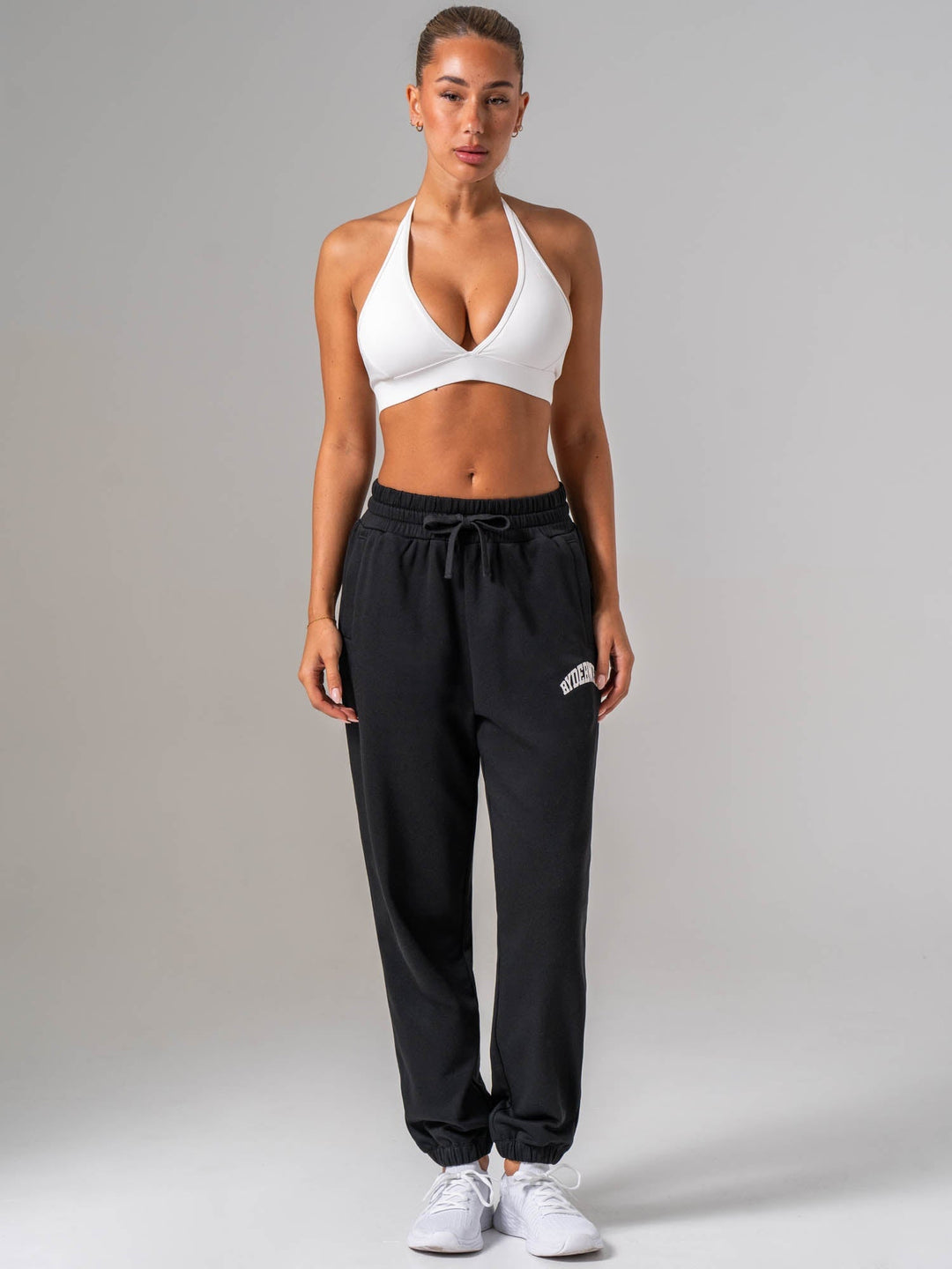 Women's Collegiate Track Pant - Black Clothing Ryderwear 