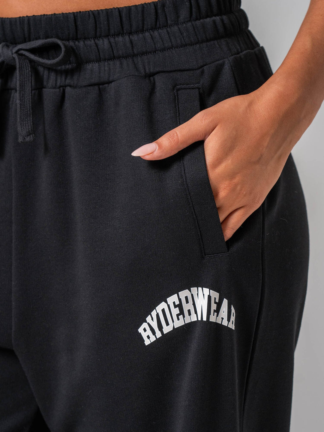 Women's Collegiate Track Pant - Black Clothing Ryderwear 