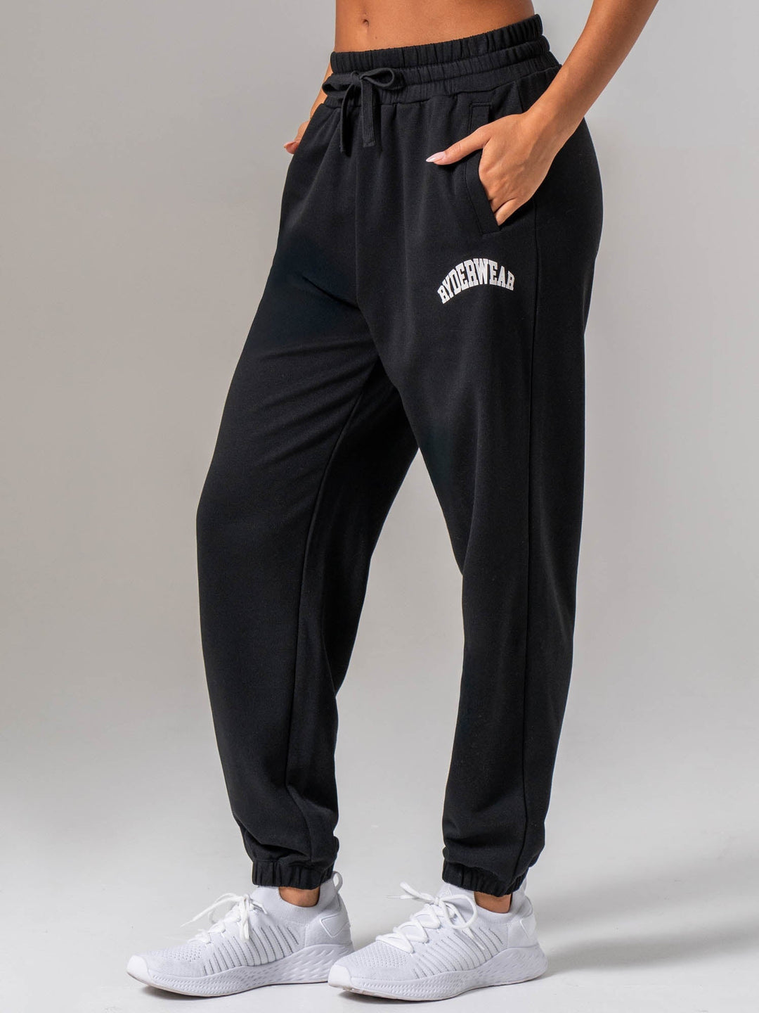 Women's Collegiate Track Pant - Black Clothing Ryderwear 