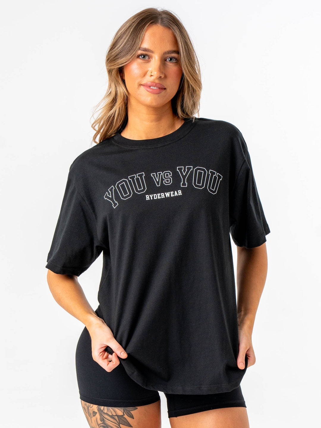 You vs You Oversized T-Shirt - Black Clothing Ryderwear 