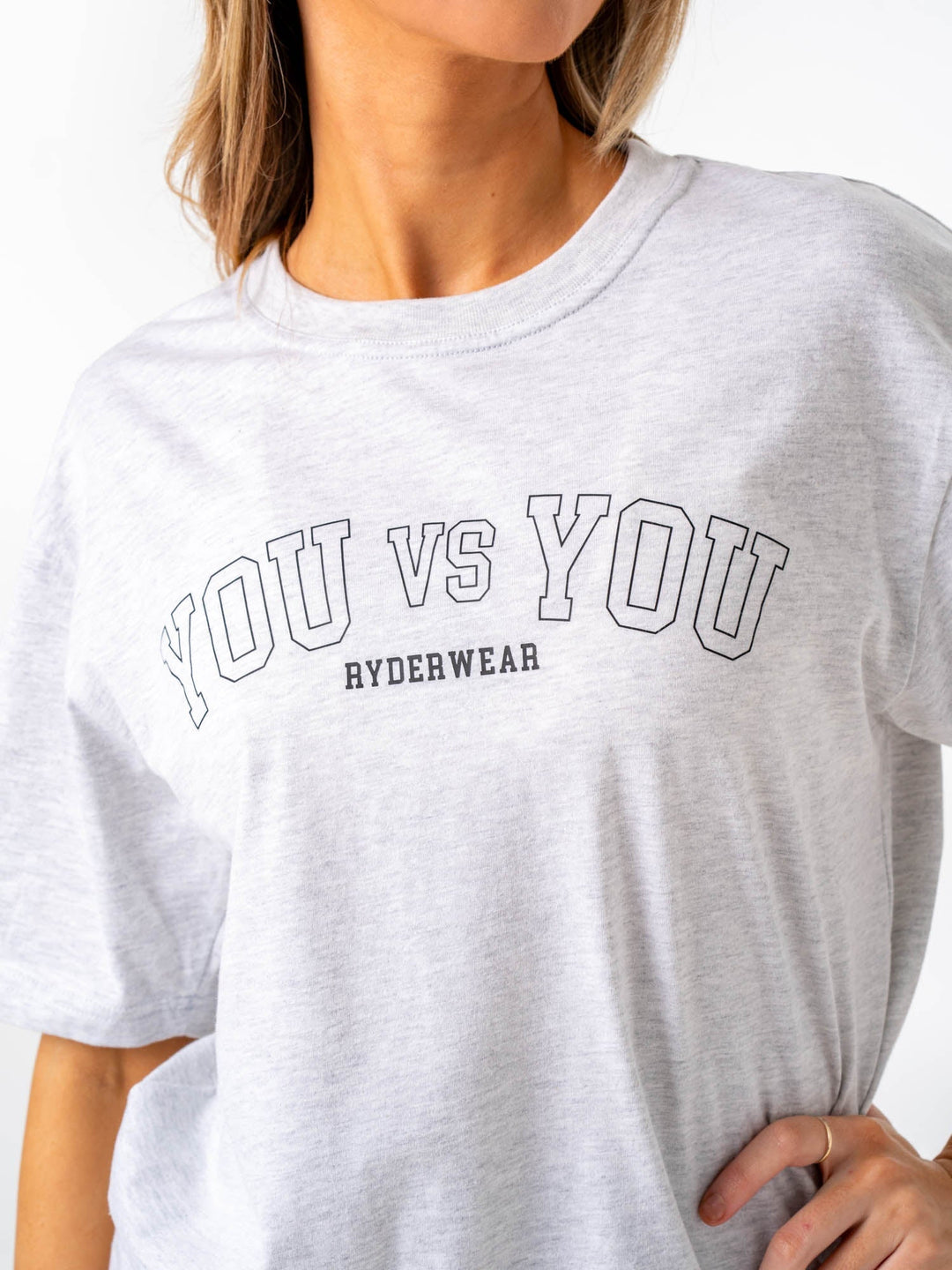 You vs You Oversized T-Shirt - Snow Marl Clothing Ryderwear 