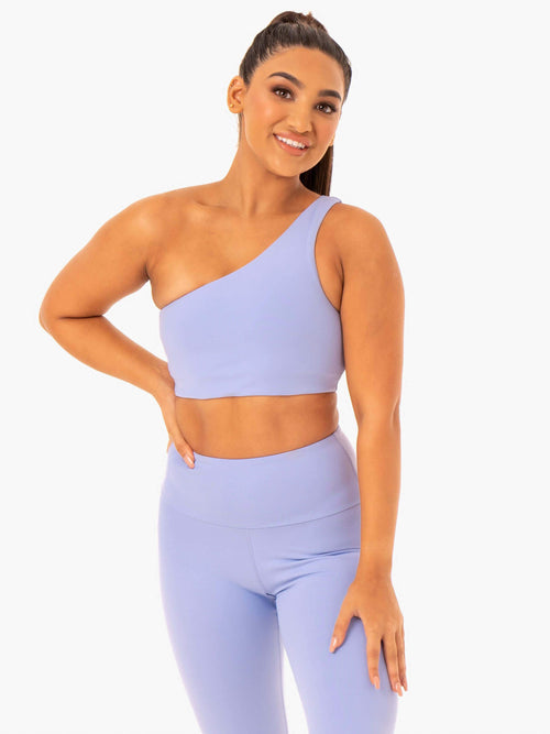 Adapt One Shoulder Sports Bra Lavender