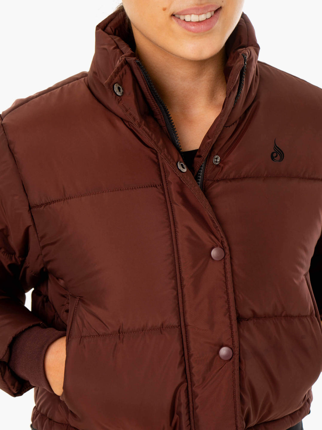 Apex Puffer Jacket - Chocolate Clothing Ryderwear 