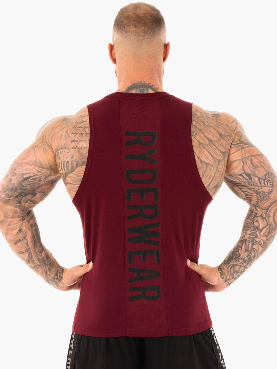 Athletic Cut Tank - Burgundy Clothing Ryderwear 