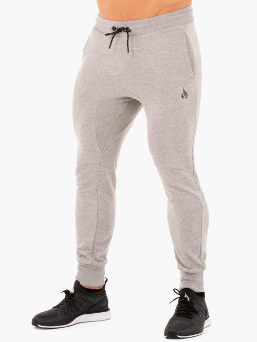 Athletic Fleece Track Pants Grey Marl