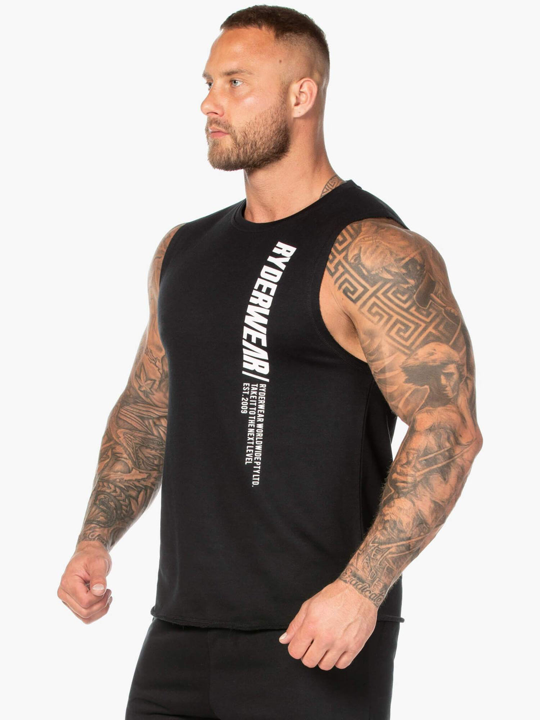 Block Fleece Tank - Black/White Clothing Ryderwear 