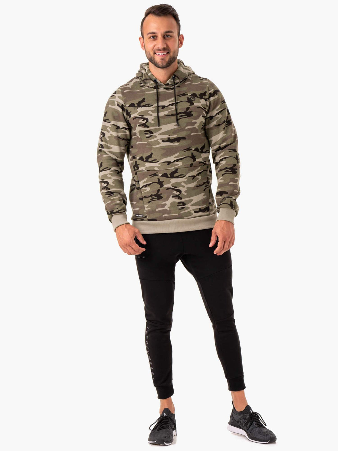 Camo Tech Pullover Hoodie - Khaki Camo Clothing Ryderwear 