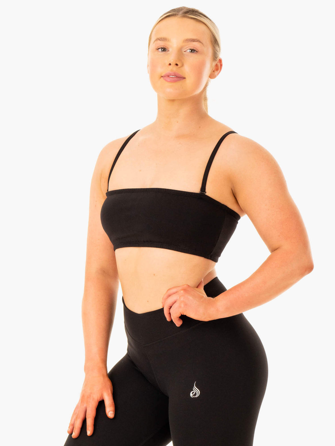 Convertible Bandeau Sports Bra - Black Clothing Ryderwear