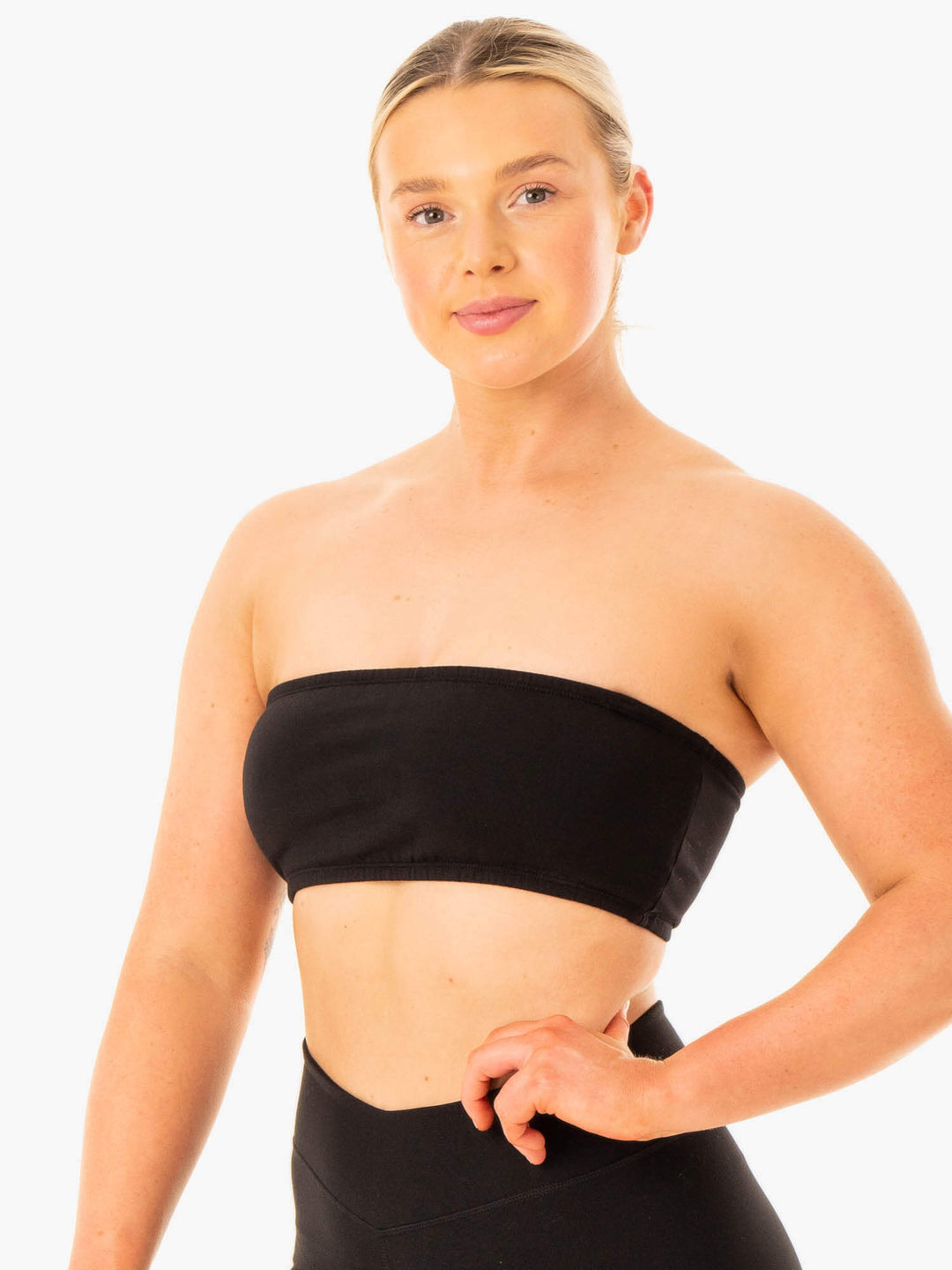 Convertible Bandeau Sports Bra - Black Clothing Ryderwear